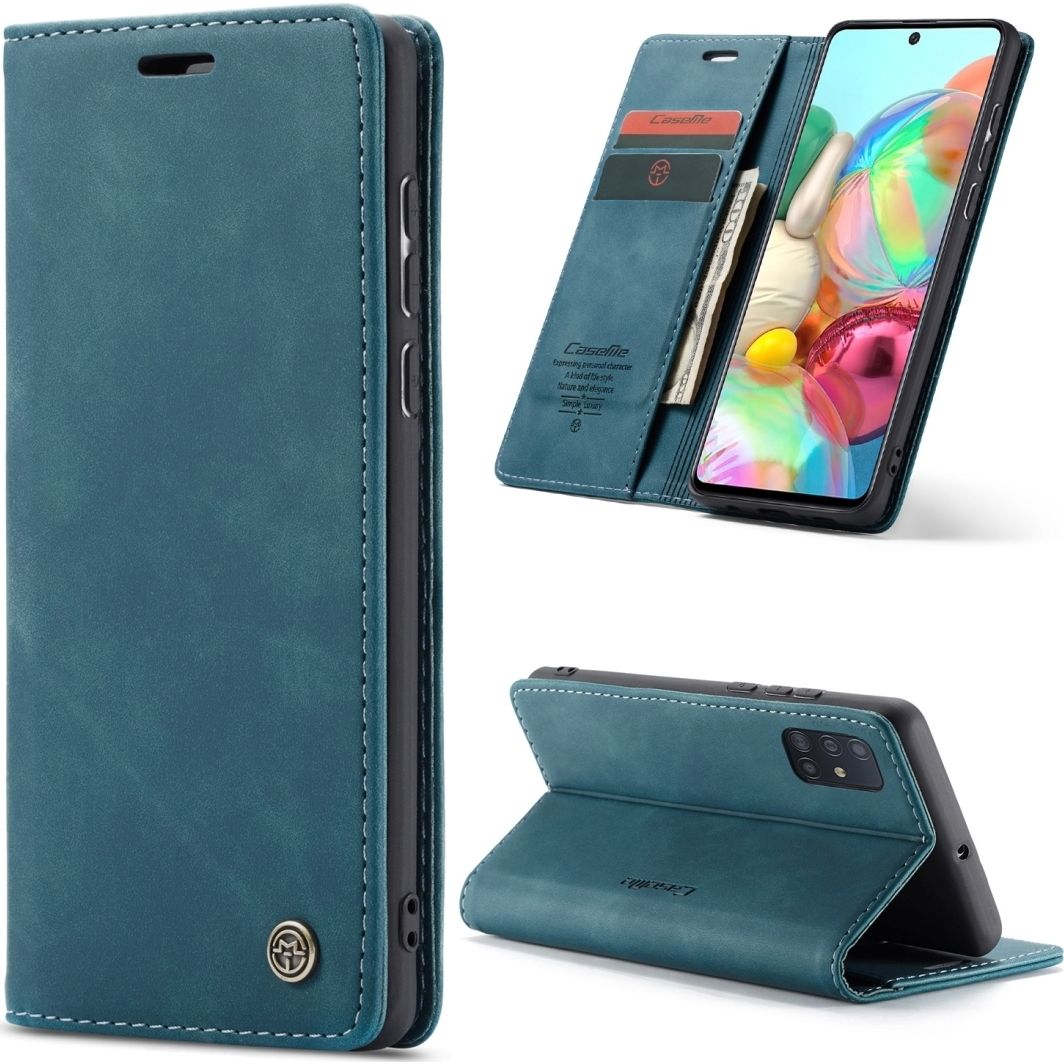 Caseme 013 Samsung Galaxy A71 Hülle Klapphülle Geldbörse - Blau 570841 ...