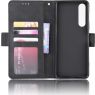 Mobigear Slide Wallet Sony Xperia 1 II Hülle Klapphülle Geldbörse - Schwarz