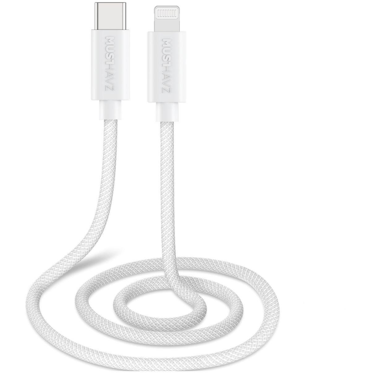 Musthavz Braided USBC auf USBC Kabel 2 Meter Weiß 18431359 huellendirekt.de